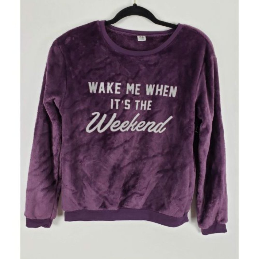 "Wake Me When It's the Weekend" Fleece Sweater